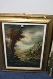 VALLEY LANDSCAPES, with chateaus with figures before and rivers, oil on canvas, each by C. Natali, oil on canvas, sold Dec 2016