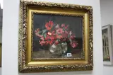 exh 1920-1938, Red Anemones, oil on canvas, signed lower left, gallery label by Elsie May Robson, oil on canvas, sold Dec 2016