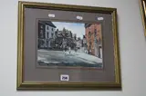 Tamworth Street Lichfield, pen and watercolour, signed and dated 1986 by Mike Kilfoyle, 1986, watercolour, sold Dec 2016