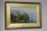 Near Lynton North Devon, watercolour signed lower left, label verso, by John Shapland, watercolour, sold Dec 2016