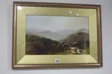 On the Okement, Dartmoor, watercolour, signed lower left, label verso, by John Shapland, watercolour, sold Dec 2016