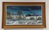 Grinton Swaledale, oil on canvas, signed and dated 71 by Michael David Barnfather, oil on canvas, sold Nov 2016