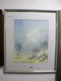 Snowy landscape, watercolour, signed lower right, approximate size 34.5cm x by Elizabeth M. Halstead, watercolour, sold Nov 2016