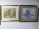 KIRK IRETON, watercolour, signed lower right, approximate 20.5cm x 25cm and by Michael Crawley, watercolour, sold Nov 2016