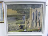 Riveaux Abbey, Yorks, watercolour, signed lower left, approximately 49cm x 61.5cm by Leonard Stanley, watercolour, sold Nov 2016