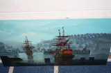 Lady Caroline, boats in dock, oil on canvas, signed lower left, approximately 55.5cm x by W. H. Stockman, oil on canvas, sold Oct 2016