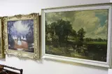 ballerinas, oil on canvas, signed lower left, approximately 39.5cm x 49.5cm, together by Arthur Pedler, oil on canvas, sold Oct 2016