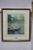 Gone Fishing, watercolour, signed lower left, Grimes House Antiques and Fine by Sean Bolam, watercolour, sold Oct 2016
