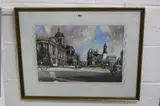 Victoria Square Birmingham, watercolour, signed lower right, by James Priddey, watercolour, sold Oct 2016