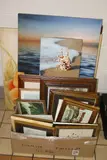 to include a quantity of naive paintings by S.M. Cottrell and modern canvas by Pictures And Prints, oil, sold Oct 2016