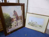 German, 20th Century, Baraque building, oil on canvas, signed lower right, by Karl Kelipp, oil on canvas, sold Oct 2016