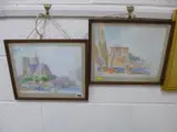 Kiosk of Trajan Philae Egypt and Paris, watercolours, both signed, approximately 22cm x 28.5cm (2) by Walter Thomas, watercolor, sold Oct 2016