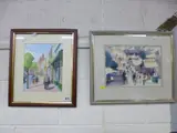 Hong Kong, street scene, height approximately 20cm x 28.5cm, together with Tim Lloyd (b.1959) Big Man in Town by Fung Sau Fung, watercolour, sold Oct 2016
