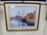 Liverpool Dock scene, watercolour, signed lower right, approximately 35.5cm x 45cm by E Shakeshaft, watercolour, sold Oct 2016