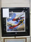 Koi Symphony V Limited Edition 147/195 signed print, approximately 50cm square (with paperwork) by Michael Slaght, print, sold Oct 2016