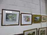 woman carrying child over bridge in countryside, watercolour, signed lower right, by G. F. Ride, watercolour, sold Oct 2016