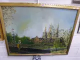 Lichfield Cathedral, oil on board, signed lower right, approximately 74cm x 98cm by Cavan Corrigan, oil on board, sold Aug 2016