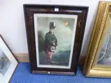 gent in highland dress in Scottish landscape, pencil signed lower right, watermark by E. Wardle, pencil, sold Aug 2016