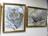 (b.1927 -), Tiger, approximately 60cm x 44.5cm and Otter, approximately 45.5cm x 56cm (two prints) by R. Samaraweera, print (other), sold Aug 2016
