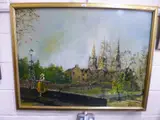 Lichfield Cathedral, oil on board, signed lower right, approximately 74cm x 98cm by Cavan Corrigan, oil on board, sold Jun 2016