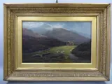 'On the Hills' inscribed verso, oil on canvas, signed bottom left, in by William Mellor, oil on canvas, sold May 2016