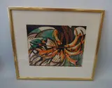 'Otterhunt', linocut in colours, signed, titled and numbered 17/60 to top by Sybil Andrews, linocut, sold May 2016