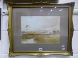 (1863 - 1940) country landscape with sheep by stream, signed bottom right, by Charles Pigott, oil, sold Mar 2016