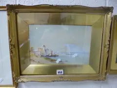 'On Lake Como', watercolour, signed bottom right, approximate size 19.5 cm x 29.5cm by E. St. John, watercolour, sold Mar 2016