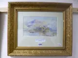 RWS, a lake view with castle and boat by Samuel Philips Jackson, watercolour, sold Mar 2016