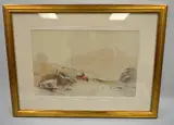 In Glencoe' watercolour, inscribed and monogrammed lower right and dated 1848, 30.5cm x 47cm, Christies stock No.313C on old frame by Thomas Miles Richardson, 1848, watercolour, sold Mar 2016