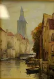 Church of St Germains Tirlemont, watercolour, signed bottom left, by J. R. Miller, watercolour, sold Mar 2016