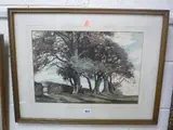 20th Century, Breezy Hill Top, watercolour, signed bottom left, approximately 32.5cm by Adrian Hill, watercolour, sold Mar 2016