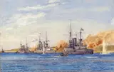The landing in Suvla Bay by Norman Wilkinson, 1915, pencil, sold Jun 2016