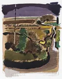 Towards the Vale Signed and titled Watercolour 40.5 x 33cm Provenance: Forest Gallery Fine Art, Guildford ++Good condition by Simon Palmer, Watercolour, offered Jun 2016