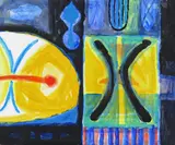 Untitled by Henry Cliffe, Gouache, unframed, sold Jun 2016