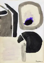 Untitled Seven by Anthony Benjamin, gouache on paper, sold Jun 2016