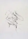 Seated figure by Keith Milow, pencil, sold Jun 2016