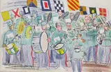 The Band, 1949 Signed in the print Lithograph, published by School Prints Ltd by Raoul Dufy, print, sold Jun 2016