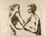 Without speaking Lithograph 46.5 x 59cm Provenance: The Redfern Gallery, London, 30th November 1951, No by Michael Ayrton, Lithograph, sold Jun 2016
