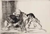 The Letter Drypoint, 1925, mounted, unframed 18 x 26cm (plate size) by Edmund Blampied, Drypoint, sold Jun 2016