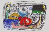Dragomir & Cotadi Signed and dated 1969 2-sided colour lithograph, unframed 38.5 x 56.3cm ++Good condition by Marcel Janco, 1969, lithograph, offered Jun 2016