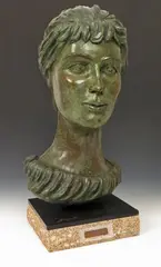 Lily Langtry by Jon Adams, Bronze on a marble base, offered Jun 2016
