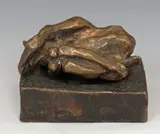 Sleeping Minotaur Numbered 10/12 Bronze, with a separate base, both cast by Morris Singer Foundry 7 x 5cm (base) ++Good condition by Michael Ayrton, Bronze, with a separate base, both cast by Morris Singer Foundry, sold Jun 2016