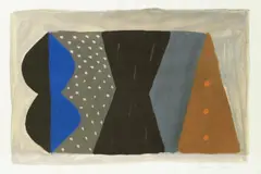 Abstract by Breon O'Casey, acrylic on paper, sold Apr 2016
