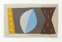 Abstract by Breon O'Casey, acrylic on paper, sold Apr 2016