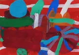 For Castlefield, 1994 gouache on paper, framed signed and dated lower left 21.5 x 30cm by Albert Irvin, gouache on paper, sold Apr 2016