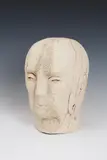 Huge Head, 2000 T-material with red and brown unsigned 33cm by Christie Brown, sculpture, offered Apr 2016