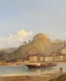 Dinant on the Meuse, Belgium Signed and dated 1891, also signed, titled and dated verso Oil on canvas 61 x 51cm; 24 x 20in ++Good restored condition by Arthur Joseph Meadows, 1891, Oil on canvas, sold Mar 2016