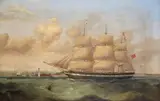 The full-rigged merchantman Ebba Brahe by William Kimmins McMinn, 1852, Oil on canvas, sold Mar 2016