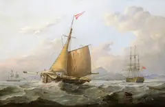 Edinburgh from the Sea by John Christian Schetky, Oil on canvas, sold Mar 2016